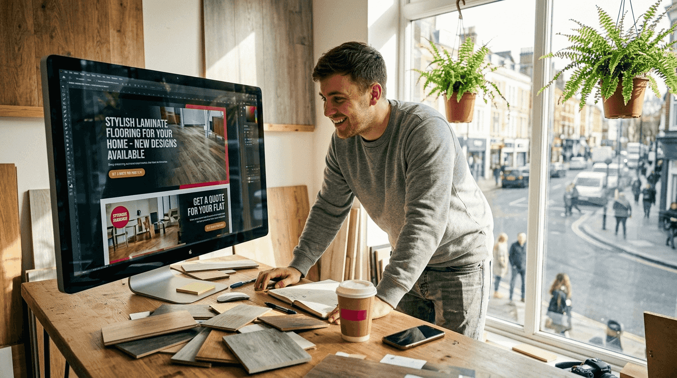 Digital marketer reviews online flooring ads