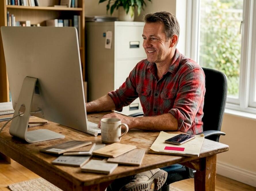 Flooring business owner reviews site enquiries