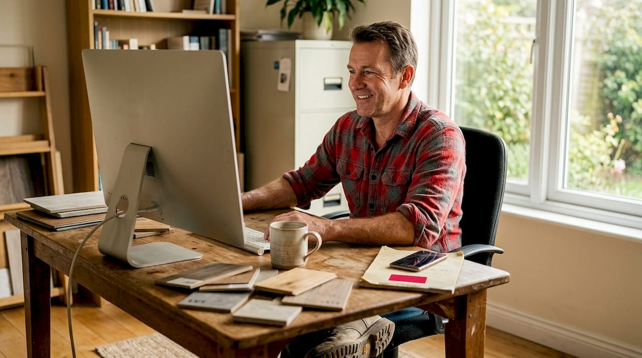 Flooring business owner reviews site enquiries