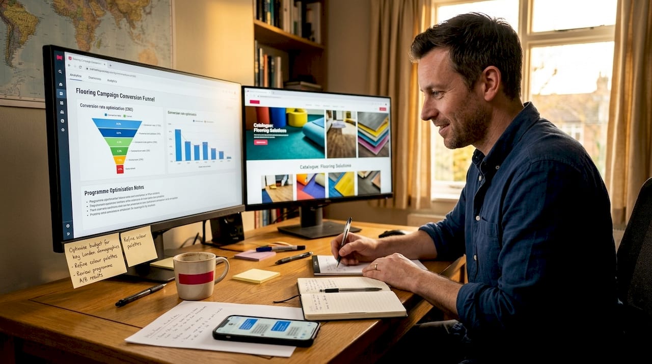 Marketing strategist analyzing ads funnel data